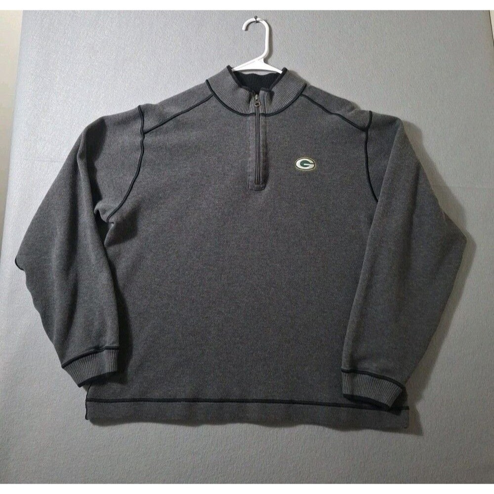 Green Bay Packers NFL Football Cutter & Buck 1/4 Zip Sweater Pullover Mens L